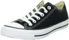 A black Converse All Star sneaker with white laces and a white sole is shown against a white background. Voir les images du produit
