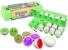Leantoys Pädagogisches Eiersortierset Dinosaurier Puzzle 12 Produktbild-Vorschau 1