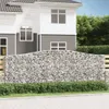 Gabionen mit Hochbogen 2 Stk. 400x30x140/160cm Verzinktes Produktbild-Vorschau 2