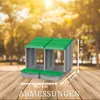 A two-compartment nesting box for chickens, displayed on a wooden surface with a blurred natural background. Produktbild-Vorschau