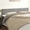 vidaXL Čelá postele Svetlosivé 200x5x78/88 cm Zamat Náhľad obrázku produktu 2
