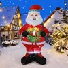 Aufblasbarer Weihnachtsmann 150cm mit Kranz LED Beleuchtung Produktbild-Vorschau 7