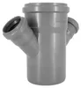 HT Rohr PP DN 110 / 50 / 50 Doppelabzweig Kreuzstück 45° Produktbild-Vorschau 2