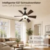 E27 Deckenventilator mit Beleuchtung Fernbedienung, Leise Produktbild-Vorschau 2