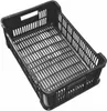 A black plastic crate with a slatted base and sides, shown from a slightly elevated angle against a white background. Anteprima dell’immagine prodotto