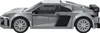A side view of a silver Lego Audi R8 Coupe. Voir les images du produit