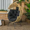 Outsunny rattanowy fotel ogrodowy z wikliny, wiklinowy Podgląd zdjęcia produktu 2