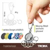 TROIKA GEOMETRIC WAVES, Schlüsselring, Schwarz, Silber, Produktbild-Vorschau 4