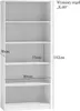 Bibliothèque étroite RAUNO - 80 cm, noir Voir les images du produit 3