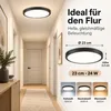24W 23CM Led Deckenleuchte Schwarz Dimmbar 3 Produktbild-Vorschau 2