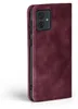 A burgundy flip case for a smartphone is shown from the side against a white background. Produktbild-Vorschau