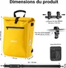 Wiltec Sacoche sac à dos étanche pour porte-bagages jaune – Voir les images du produit 3