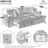 OKWISH Canapé Droit Convertible - 3-4 Places Avec Rangement Voir les images du produit 6