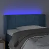 vidaXL LED Kopfteil Dunkelblau 83x16x78/88 cm Samt Produktbild-Vorschau 4