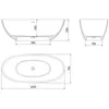 Mexen Bari freistehende Badewanne aus Mineralguss 165 x 75 Produktbild-Vorschau 6