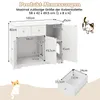COSTWAY Katzenschrank für Katzentoilette, Katzenklo Schrank Produktbild-Vorschau 3