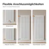 EMKE Heizkörper Flach 160 x 61,6 cm Doppellagig 1933 W Weiß Produktbild-Vorschau 5