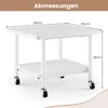Stolik pod drukarkę COSTWAY 49x40x38 cm na kółkach, stojak Podgląd zdjęcia produktu 3
