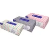 Three boxes of facial tissues with different patterns and messages. Podgląd zdjęcia produktu