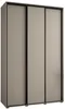 Kleiderschrank INDIRA 1 - 150/60 cm, Kaschmir / Schwarz Produktbild-Vorschau 2