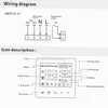Wiring diagram and icon description for a thermostat. Produktbild-Vorschau