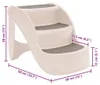 vidaXL Hundetreppe mit 3 Stufen Klappbar Creme 50x38x38 cm Produktbild-Vorschau 8