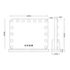 Technical drawing with dimensions of a makeup mirror. Náhled obrázku produktu