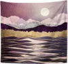 130cm x 150cm Sonnenuntergang Wandteppich Baum Tapisserie Produktbild-Vorschau 1