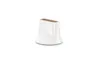 A white hair dryer nozzle with a brown interior, isolated on a white background. Produktbild-Vorschau