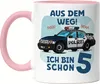 Aus Dem Weg Ich Bin Schon 5 Tasse Rosa Happy Produktbild-Vorschau 1