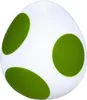 A white egg with green spots, resembling a Yoshi egg from the Super Mario franchise. Anteprima dell’immagine prodotto