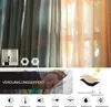 Juego de dos cortinas opacas con ojales, color mora, 135 x Vista previa de la imagen del producto 4