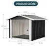 Hundehütte Outdoor XXL Metall 102x91x84cm Wasserdicht Produktbild-Vorschau 2