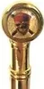 Wanderstock classic gold - Gehstock Spazierstock Metall mit Produktbild-Vorschau 4