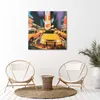 Leinwandbild taxi in der großstadt 30x30 cm Feeby gelb Produktbild-Vorschau 2