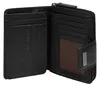 An open black leather wallet is shown against a white background. Anteprima dell’immagine prodotto