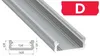 LED Aluminium Profil Leiste Schwarz | Typ D | Mit Endkappe Produktbild-Vorschau 2