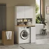 Waschmaschinenschrank Vicco Viktor Weiß/Artisan-Eiche 93.6 Produktbild-Vorschau 3