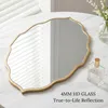 Miroir mural ovale doré avec bordure ondulée, idéal pour Voir les images du produit 4