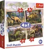Puzzle 4v1 Dinosauři Náhled obrázku produktu 1