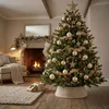 Weihnachtsbaumrock 56 x 25 cm aus Plüsch Stoff - beige - Produktbild-Vorschau 7
