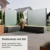 Gartenbank Truhebank Windschutz Sichtschutz satiniert 185 Produktbild-Vorschau 3