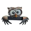 Gartenfigur Eule aus handbemaltem Metall, 28x19 cm, zum Produktbild-Vorschau 2