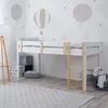 Homestyle4u Hochbett Weiß 90x200 Massivholz Kiefer Produktbild-Vorschau 1
