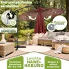 tillvex Zweefparasol Aluminium met LED Solar Ø 350 cm + Productafbeelding-voorbeeld 3