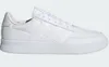 A side view of a white Adidas sneaker against a white background. Voir les images du produit