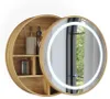 Badkamerspiegelkast Vicco Silva Bamboe 50 x 50 cm met 5 Productafbeelding-voorbeeld 6