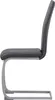 A side view of a modern gray dining chair with a cantilever base. Produktbild-Vorschau