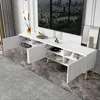 Merax Lowboard mit goldenen Beinen und gerilltem Tür, Produktbild-Vorschau 3