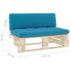Outdoor-Mittelsofa Paletten Imprägniertes Kiefernholz Produktbild-Vorschau 6